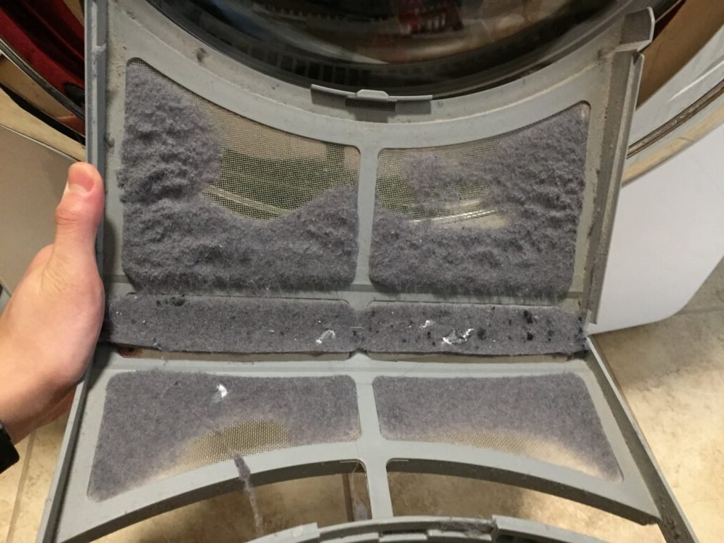 Dryer lint accumulation
