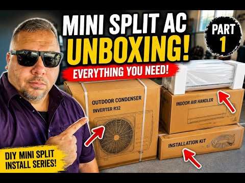 18,000 BTU Mini Split AC Unboxing: Parts and Tools Checklist