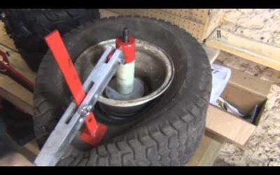 Using a Mini Tire Changer for Lawn Mower and ATV Tires